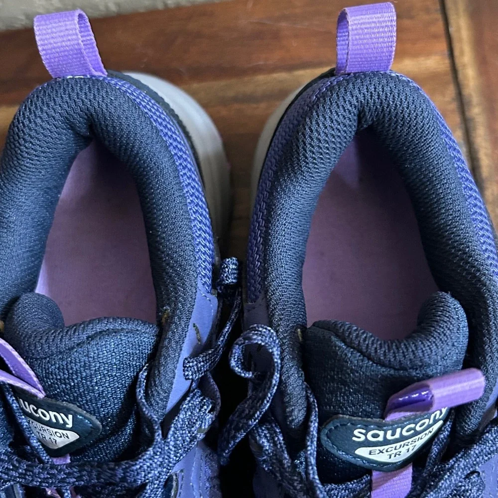 Saucony Excursion TR17 Trail Running Shoes Womens 6.5 Purple Hiking Sneakers - Picture 9 of 11